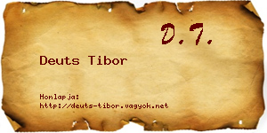 Deuts Tibor névjegykártya