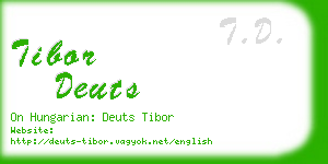 tibor deuts business card